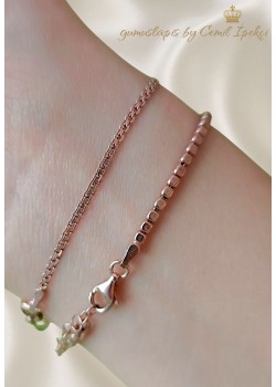 1 Numara İnce Ezme Motif Gümüş Bileklik