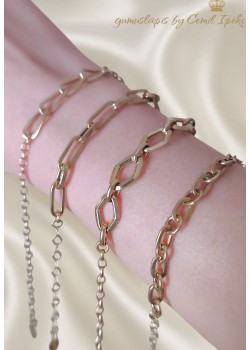 Hallow Model Taşsız Gümüş Bileklik Serisi