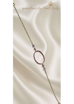 İçi Boş Taşlı Gümüş Bileklik