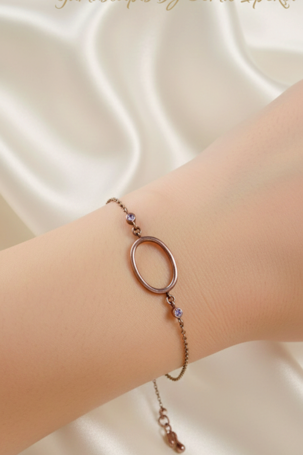 İçi Boş Taşlı Gümüş Bileklik