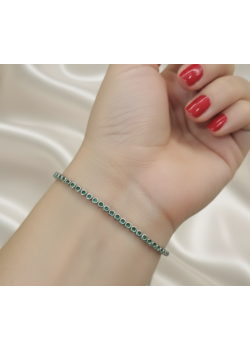 Peridot Taşlı Suyolu Gümüş Bileklik