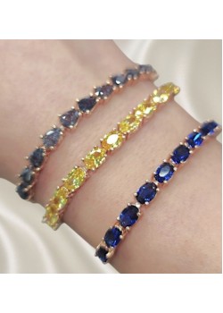 Safir ve Onix Taşlı Asansörlü Gümüş Bileklik Serisi (adet)