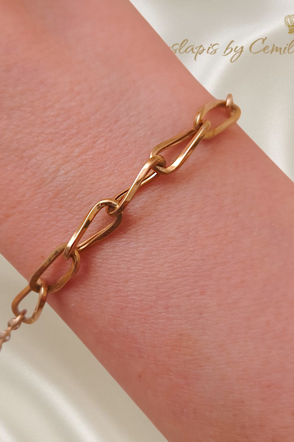 Hallow Model Taşsız Gümüş Bileklik Serisi (dalgalı dikdörtgen)