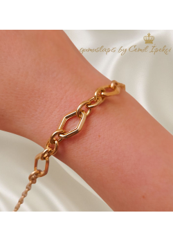 Hallow Model Taşsız Gümüş Bileklik Serisi (yuvarlak/baklava)