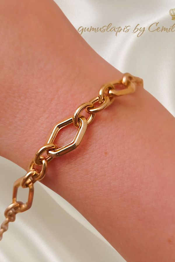 Hallow Model Taşsız Gümüş Bileklik Serisi (yuvarlak/baklava)