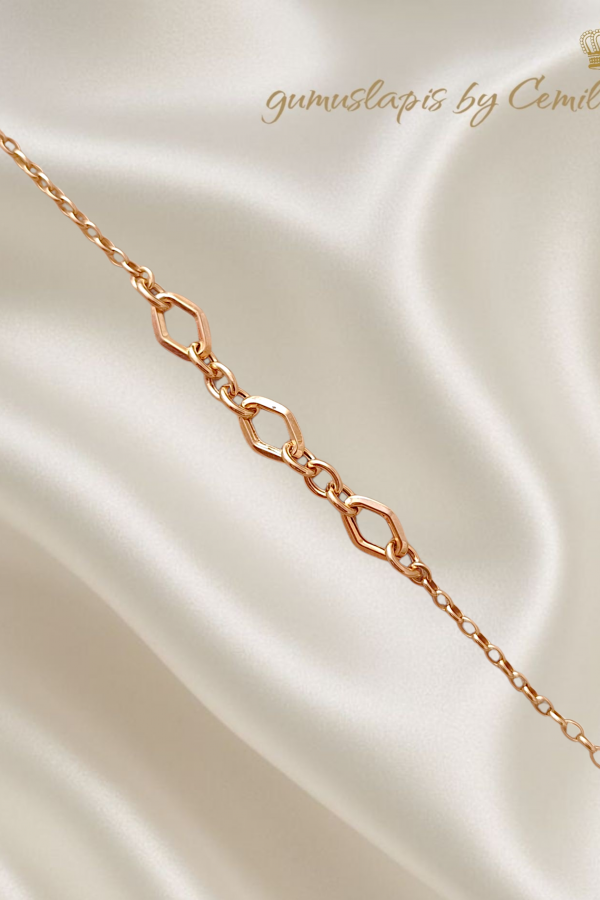 Hallow Model Taşsız Gümüş Bileklik Serisi (yuvarlak/baklava)