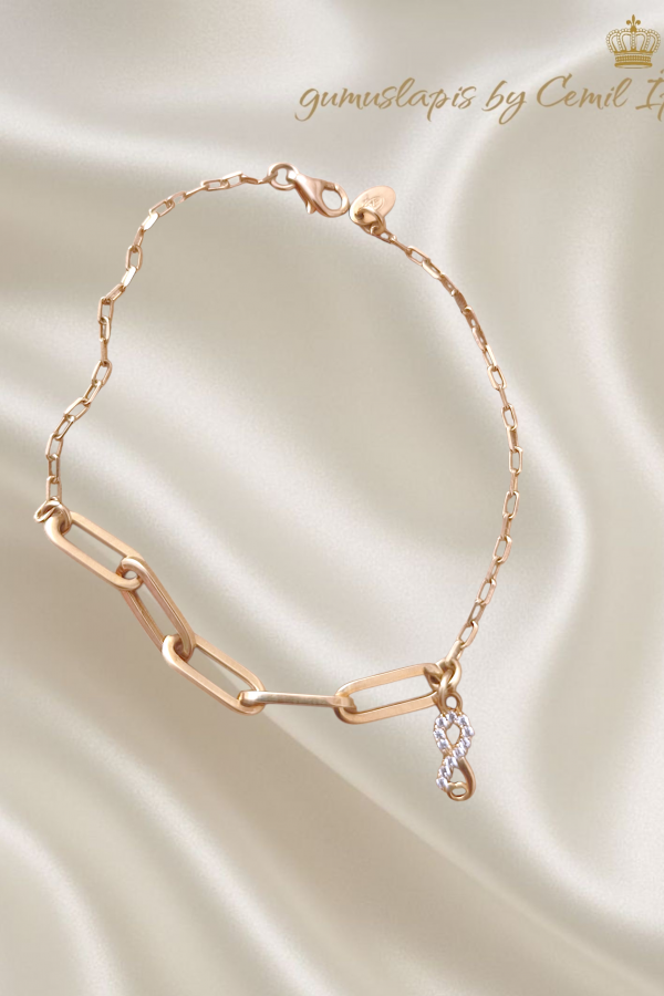  Hallow Model Kenarı Sallantılı Desenli Gümüş Bileklik Serisi (ince sonsuzluk) 