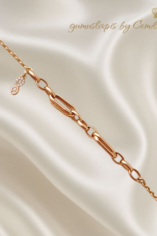  Hallow Model Kenarı Sallantılı Desenli Gümüş Bileklik Serisi (kalın sonsuzluk) 