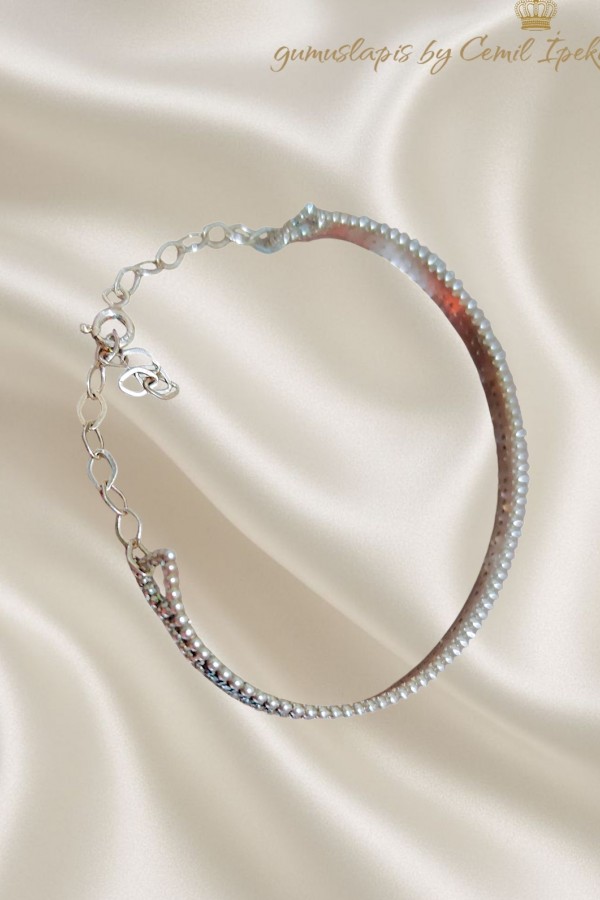 Onix Taşlı Gümüş Bilezik