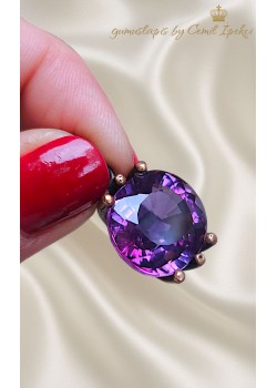 Alexanderite Taşlı Gümüş Tasarım Kolye Ucu 