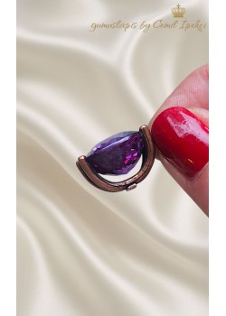 Alexanderite Taşlı Gümüş Tasarım Kolye Ucu 