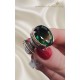 Peridot Taşlı Gümüş Tasarım Yüzük