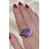 Ametist Taşlı Gümüş Tasarım Yüzük 