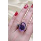 Ametist Taşlı Gümüş Tasarım Yüzük 