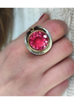 Rubilitte Taşlı Gümüş Tasarım Yüzük 