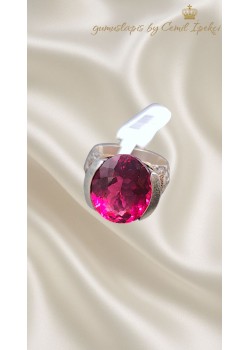 Rubilitte Taşlı Gümüş Tasarım Yüzük 