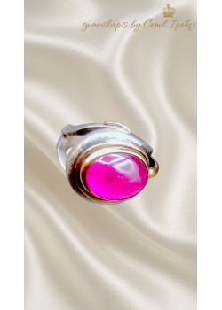 Yakut Taşlı Gümüş Tasarım Yüzük