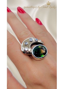 Diasporitte Taşlı Gümüş Tasarım Yüzük