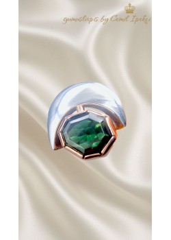 Peridot Taşlı Gümüş Tasarım Yüzük 