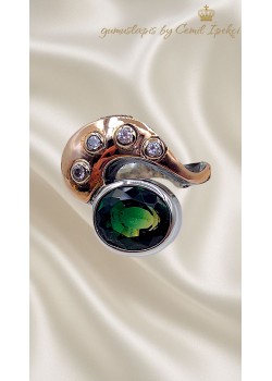 Diasporitte Taşlı Gümüş Tasarım Yüzük