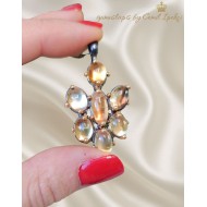 Golden Shine Sitrin Taşlı Gümüş Kolye 