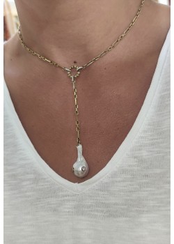 Barok İncili Gümüş Y Kolye 