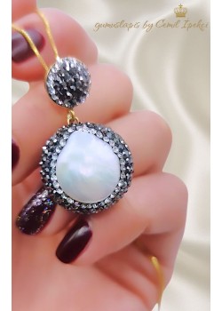 İncili Gümüş Kolye 