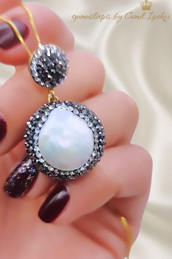 İncili Gümüş Kolye 