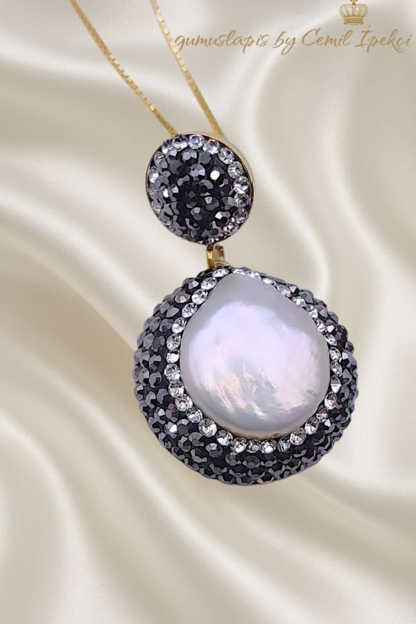 İncili Gümüş Kolye 