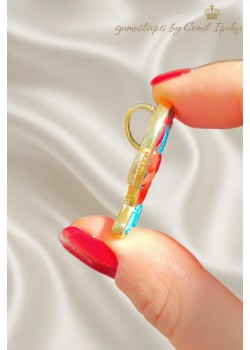 Ortası Nazar Boncuklu By Cemil İpekçi Tasarım Balık Motif Gümüş Kolye Ucu 