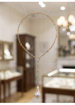 Barok İncili Gümüş Y Kolye 