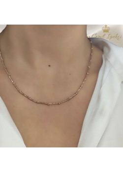 Dorika Topları ile Süslü Gümüş Zincir Kolye 