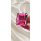 Kırmızı Taşlı Küçük Dikdörtgen Motif Gümüş Yüzük