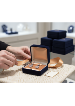 Çiçek Motif Elmas Montür Gümüş Küpe