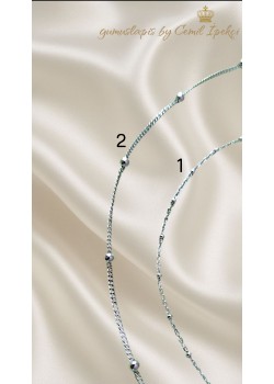 Minik Topçuklarla Süslü Taşsız Gümüş Halhal Serisi