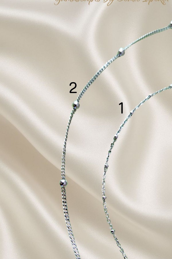 Minik Topçuklarla Süslü Taşsız Gümüş Halhal Serisi