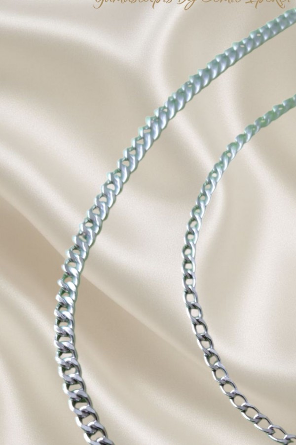 Zincir Motif Taşsız Gümüş Halhal Serisi