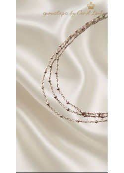 Kendinden Üçlü Taşsız Gümüş Halhal