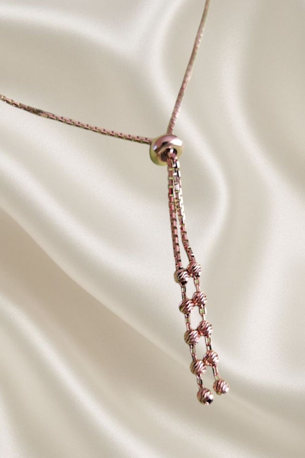 Dorika Topları ile Süslü Asansörlü Gümüş Halhal