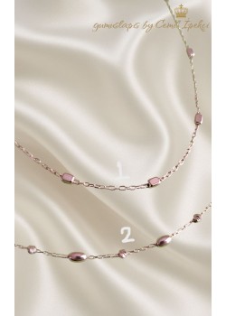 Topçuklarla Süslü Taşsız Gümüş Rose Halhal Serisi