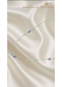 Sarı Mine Topçuklu Gümüş Halhal