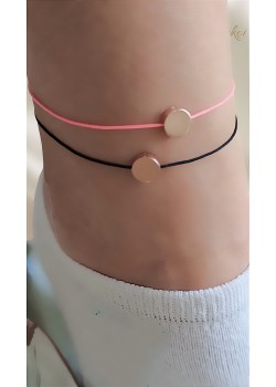 Yuvarlak Motif İpli Gümüş Halhal Serisi