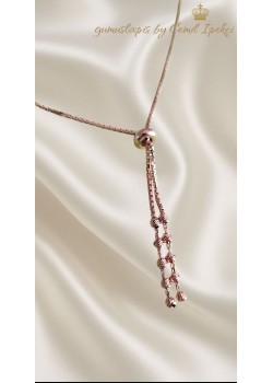 Dorika Topları ile Süslü Asansörlü Gümüş Halhal