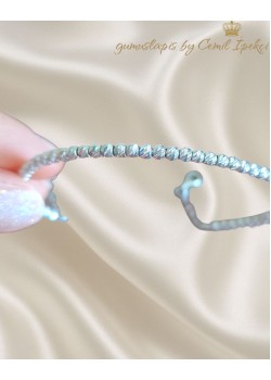 Dorika Topları ile Süslü Gümüş Bilezik 