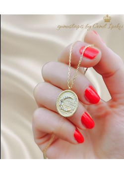 Ay Motif Gümüş Kolye 