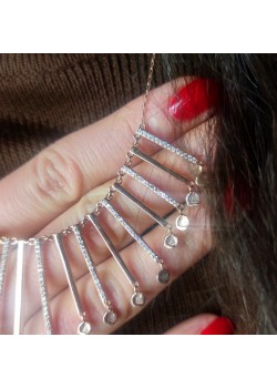 Çubuk Motif Gümüş Kolye