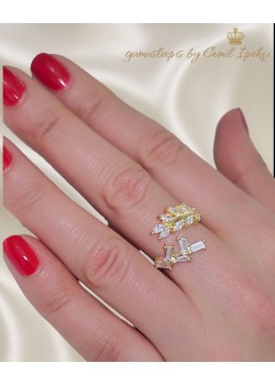 Yaprak Motif Gümüş Yüzük