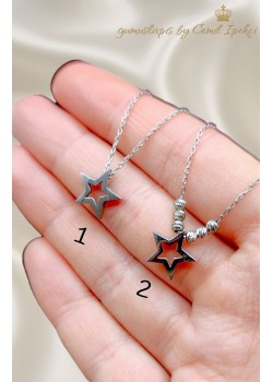Yıldız Motif Gümüş Kolye Serisi 