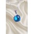 Lab Topaz Taşlı Gümüş Kolye