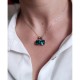 Peridot ve Lab Topaz Taşlı Gümüş Kolye Serisi 